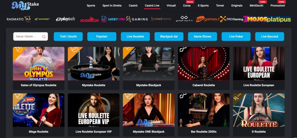 Mystake Casino live